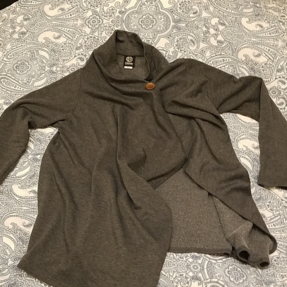 Charcoal gray wrap, womens med